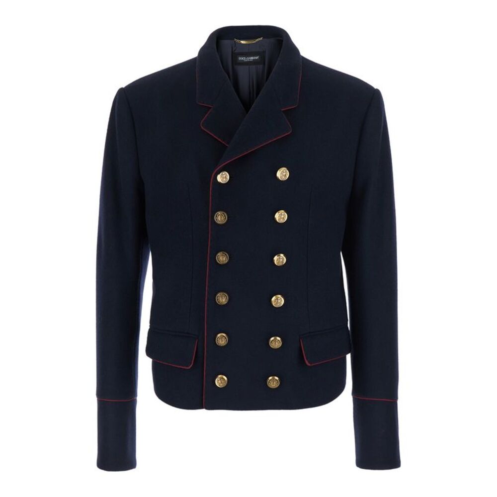 Dolce & Gabbana Men Napoleon Jacjet Wool Piping